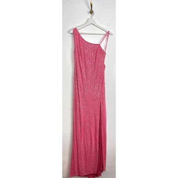 Mac Duggal Pink One Shoulder Dress - Picture 3 of 10